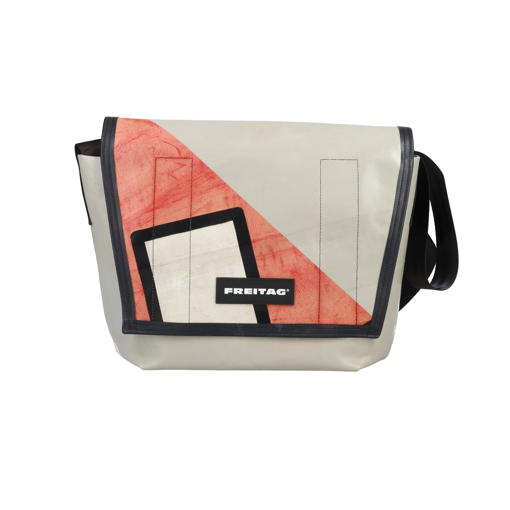 【美品】FREITAG メッセンジャーバッグ ホワイト/レッド/グレー メッセンジャーバッグ | FREITAG