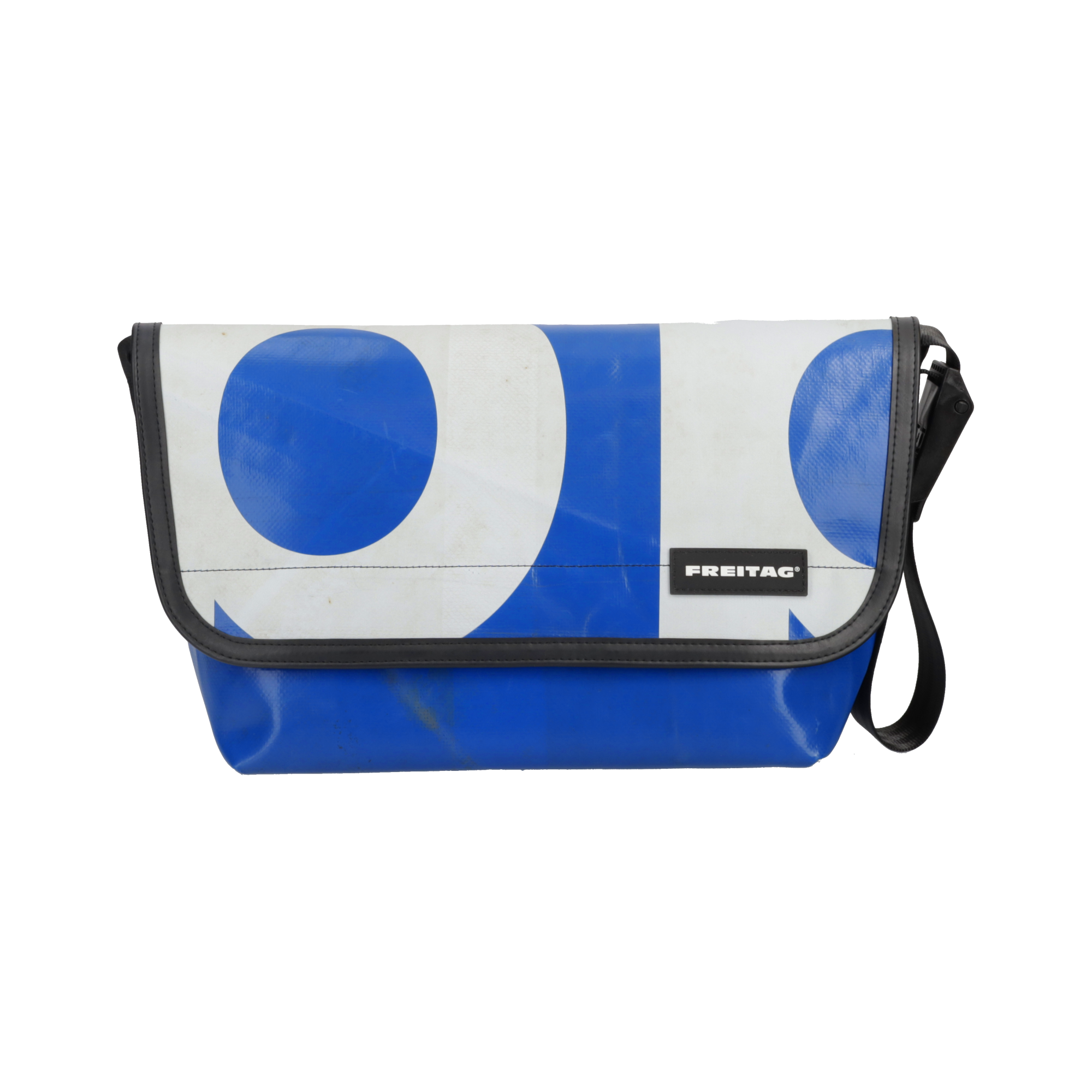 FREITAG メッセンジャーバッグ （パット付）ホワイト/ブルー 中古・古着通販】FREITAG (フライターグ) メッセンジャーバッグ