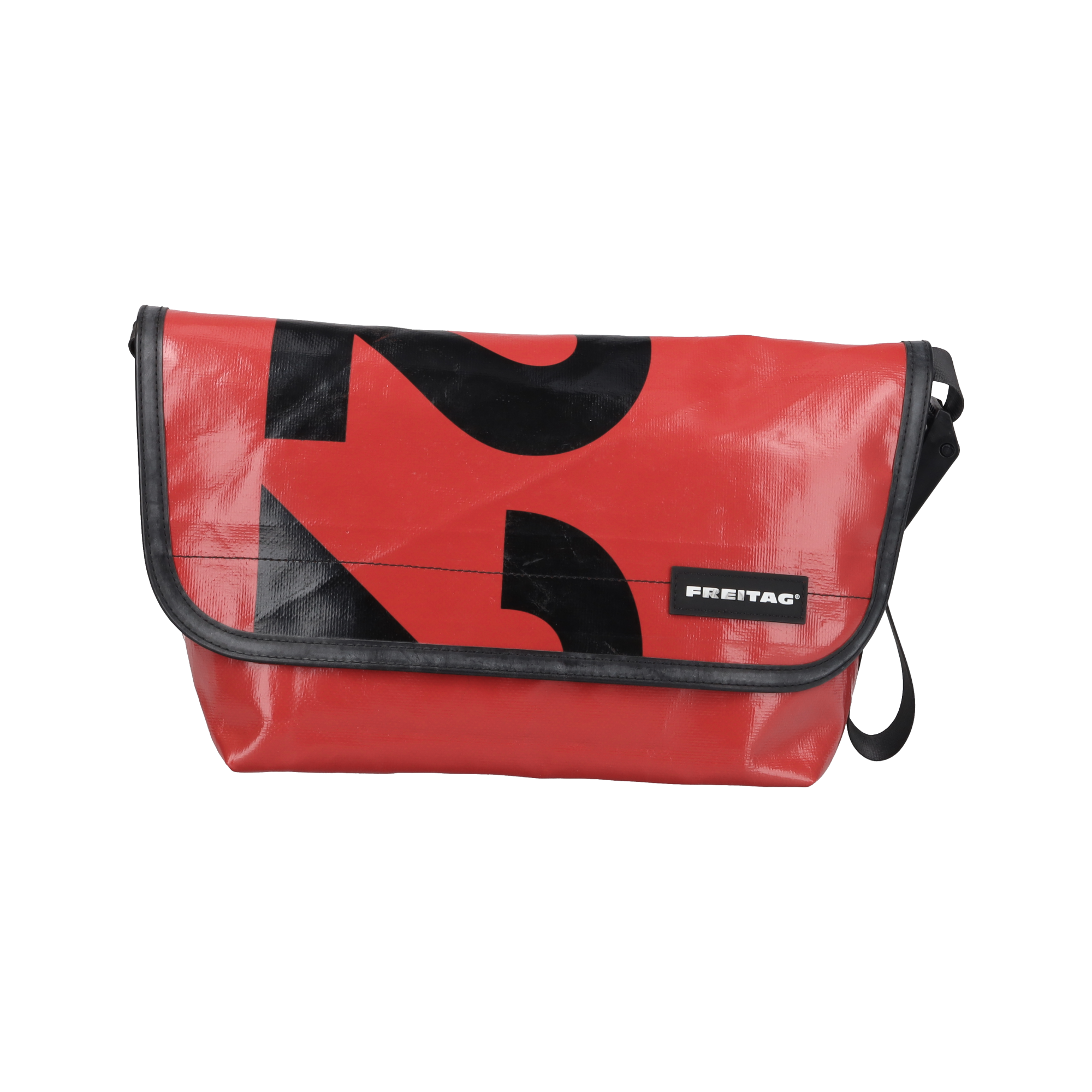 FREITAG メッセンジャーバッグ ブラック/レッド/シルバー FREITAG メッセンジャーバッグ ブラック/レッド/シルバー メンズ